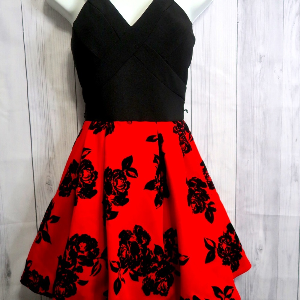 Cute Black & Red Party Dress
